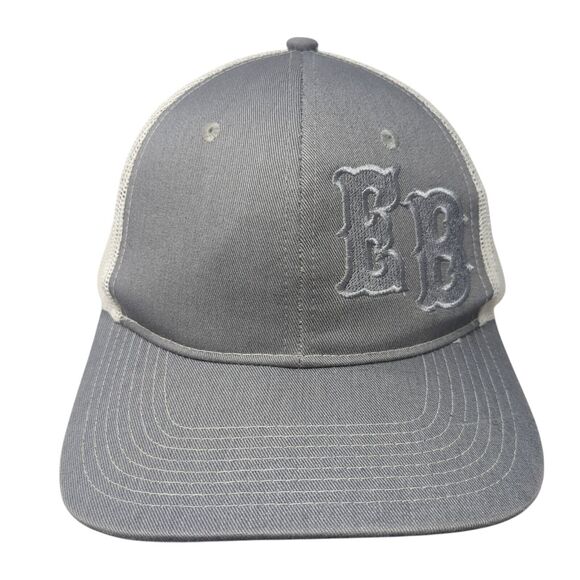 EB Snapback Trucker Hat Gray One Size Adjustable Mesh Back Port Authority - Picture 1 of 8